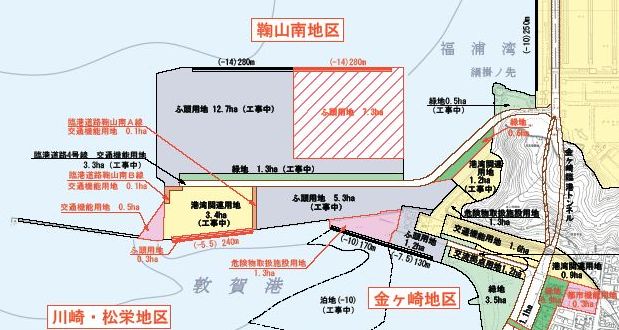 多目的国際ターミナル施工区分